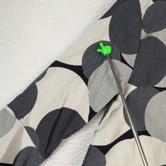 Bryn Walker Oversized Tunic Button Down polka dot Relaxed Artsy black XS boxy - Picture 7 of 13